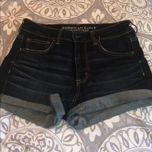 Dark WashHigh Wasted Shorts